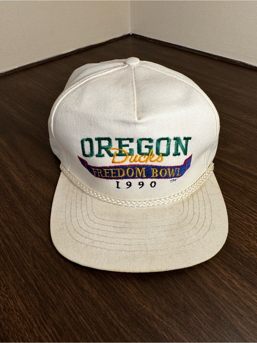 Vintage Oregon Ducks Freedom Bowl 1990 Snapback Hat Richardson Cap